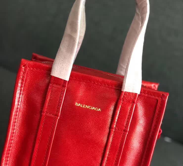 BALENCIAG巴黎世家 BALENCICGA BAZAR SHOPPER 2022新款 XS號 手提肩背包 紅色  BL1123